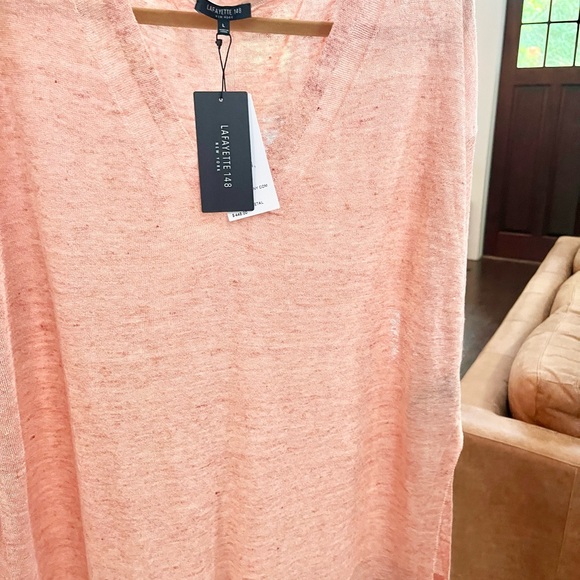 Lafayette.NEW $483.00. Light orange tunic. Size L - Picture 4 of 6